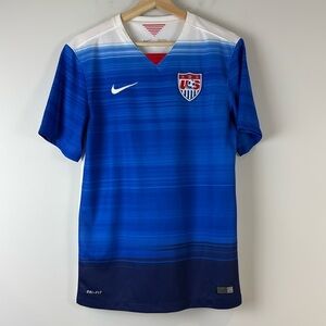USA Soccer 2015/16  Nike Dri Fit Jersey Mens Small Blue Stitched Logo